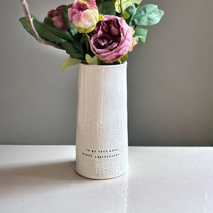 couple personalized anniversary vase Personalized Tall Round Handmade Ceramic Vase custom handmade ceramic wedding gift custom gift for them