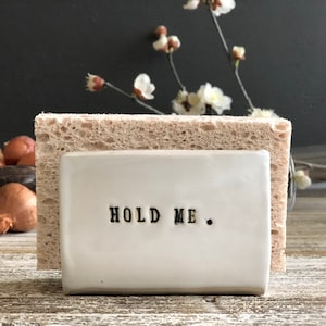 handmade ceramic Kitchen Sponge Holder - "Hold me." (ready-to-ship)