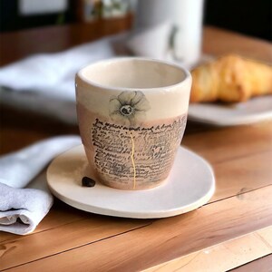 Cappuccino mug , Handmade Ceramic Cup, 6 oz cup , Macchiato cup, coffee lover gifts, teacup, Housewarming gift pre-order image 9
