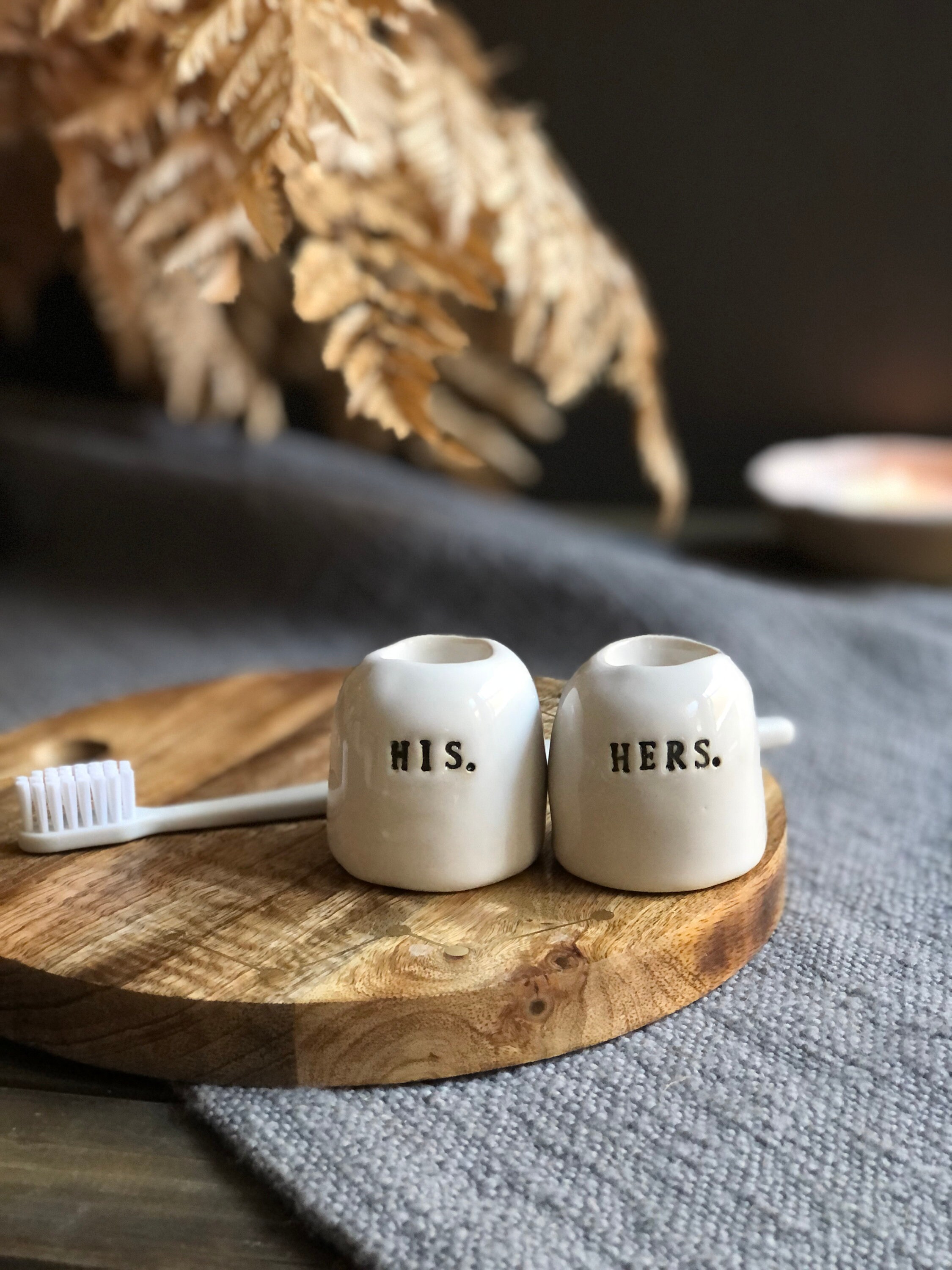 Handmade ceramic Custom/ personalized Individual Toothbrush holders (made to order)