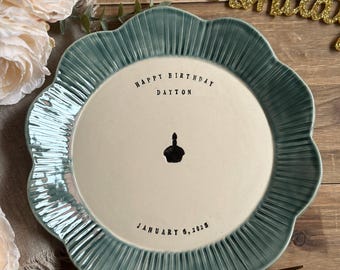 Personalized 8.5" Birthday Plate – Custom Ceramic Keepsake for Birthday or Celebration