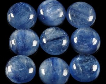 G1575  10mm kyanite gemstone round cab cabochon (Sell Unit: 2pcs or 5pcs)