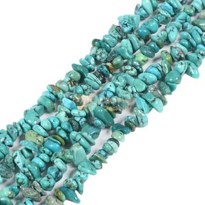 Natural Turquoise Freedom Chips Loose Beads 5-7mm for Jewelry Making DIY Handmade Craft 16 inch
