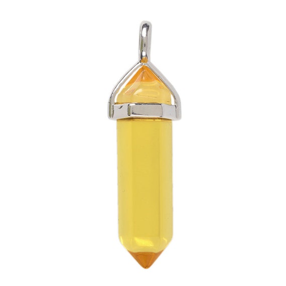 Crystal Quartz/Citrine - Focal Bead Crystal Quartz/Citrine - Focal Bead