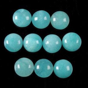 g2005 10 pcs 6mm Amazonite gemstone round cab cabochon image 1