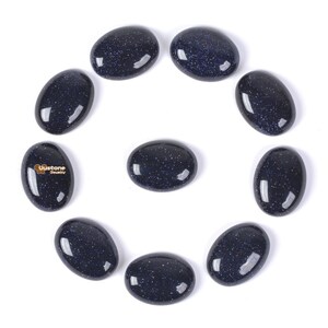 20mm Synthetic blue goldstone oval cab cabochon DIY jewelry making