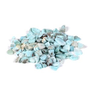 Larimar Polished Chips Crushed Tumbled Stone Crystal Healing Embellishments 100 Grams