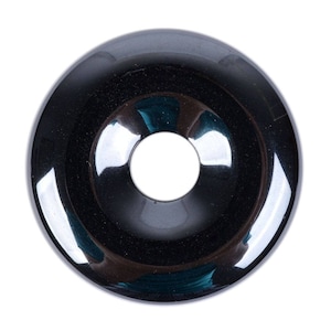 30mm g0128.21 Hematite donut gemstone pendant focal bead