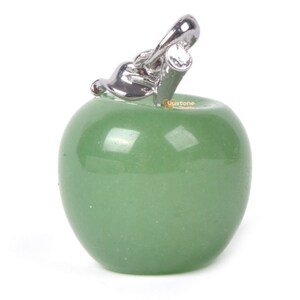 Carved Natural Green Aventurine Gemstone Cute Exquisite Apple Pendant Fashion Gift Jewelry Making