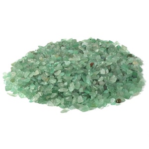 Green Aventurine Gemstone Polished Chips Crushed Tumbled Stone Crystal Healing Embellishments 100 Grams