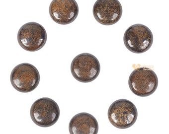20mm Bronzite gemstone round cab cabochon