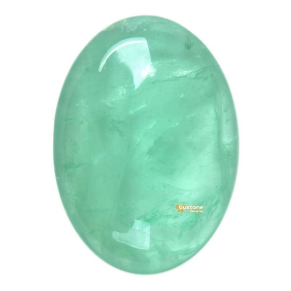 25mm Green fluorite oval flatback cab cabochon