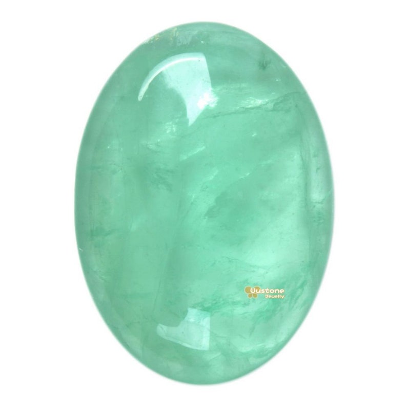 25mm Green fluorite oval flatback cab cabochon
