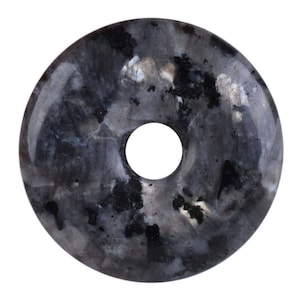 30mm g0126.6 Larvikite donut gemstone pendant focal bead
