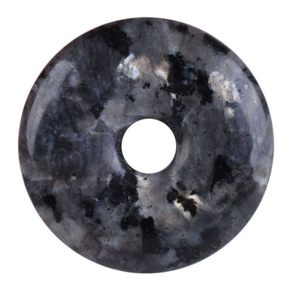R0061669 Beautiful Natural natural larvikite donut Pendant Bead 50x6mm 