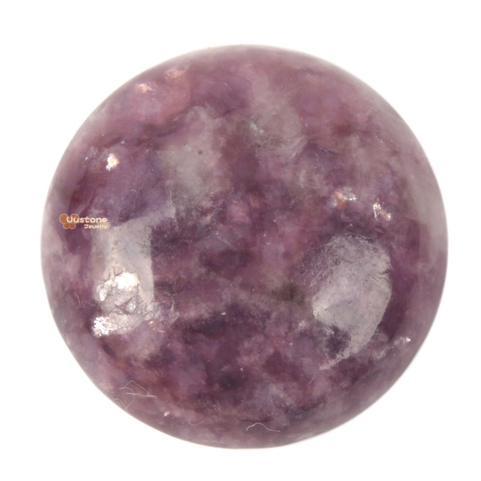 25mm Lepidolite Lithium Mica Round Flatback Cab Cabochon - Etsy