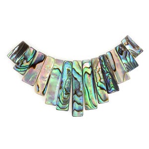 g3782 Abalone shell graduated loose beads pendant beads set 13pcs