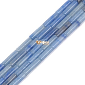 13mm Blue Aventurine Cylinder tube loose gemstone beads 15&quot;