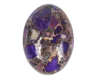 25mm Purple sea sediment jasper pyrite oval flatback cab cabochon