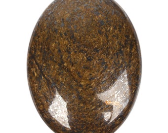Cabochon cabochon ovale à dos plat Bronzite 40mm pour la fabrication de bijoux