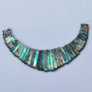 g1585 10mm to 30mm Abalone shell graduated loose beads pendant beads set 41pcs  5.5"