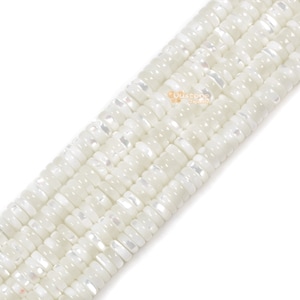 6x2mm Mother Of Pearl MOP Shell Heishi Disc Rondelle Loose Beads 15.5&quot;
