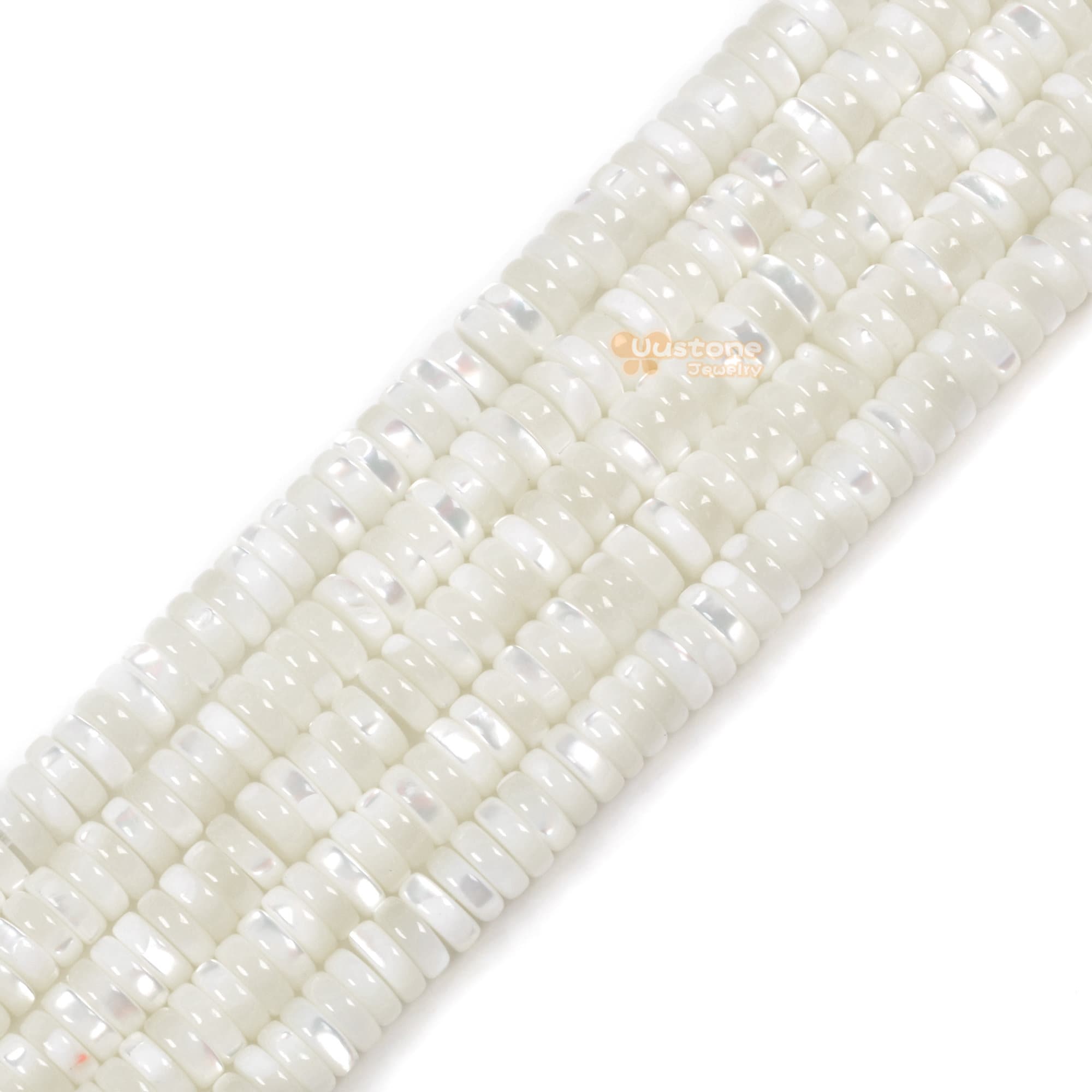 6 x 2 mm マザーオブパール MOP シェル ヘイシ ディスク ロンデル
