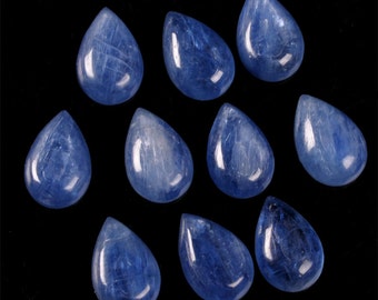 g2000 12mm kyanite gemstone teardrop cab cabochon