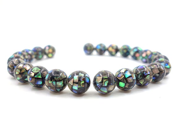 Forma de estrella 10mm natural Abalone shell piedras preciosas perlas de fabricación de joyería Strand 15/"