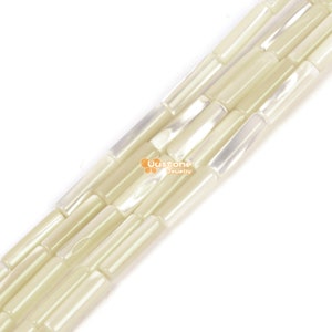 13mm mother of pearl MOP shell  Cylinder tube loose gemstone beads 15&quot;