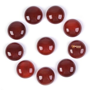 18mm Red agate Gemstone round flatback cab cabochon