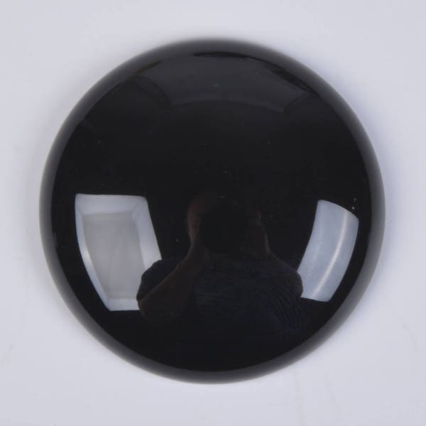 30mm Black obsidian  round flatback cab cabochon