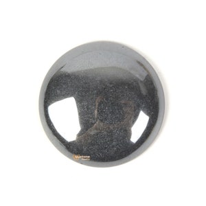 25mm Hematite round flatback cab cabochon