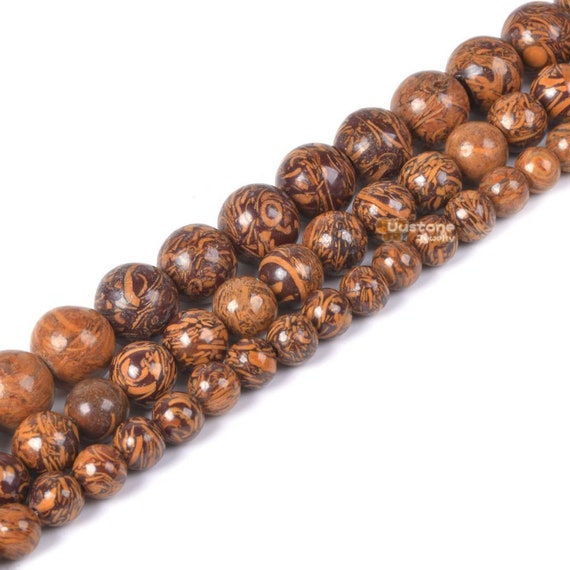 10mm Yellow Jasper Tigerskin Gemstone Loose Beads 15/" Jewelry Making DIY
