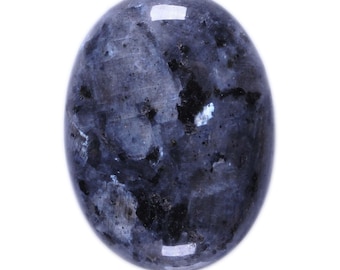 40mm Black labradorite Larvikite oval flatback cab cabochon