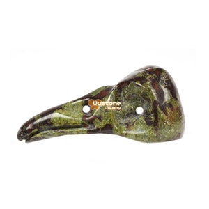 Dragon Blood Jasper Raven Skull 47mm Bird Crow Head DIY Jewelry Making Pendant Bead