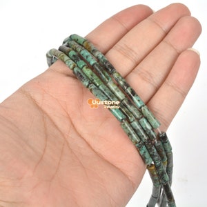 13mm African Turquoise Cylinder Tube Loose Gemstone Beads 15 - Etsy