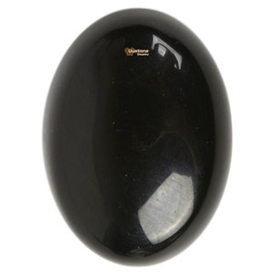30mm Black agate  oval flatback cab cabochon