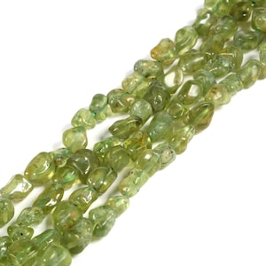 0096   Natural olivine Pebble Chips loose gemstone beads 16&quot;