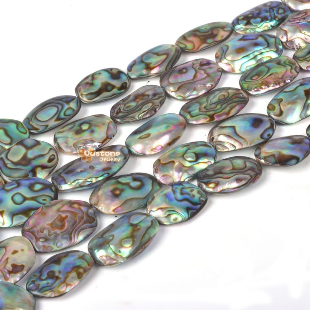 0203 20-25mm Abalone Shell Freeform Oval Loose Gemstone Beads 16" - Etsy