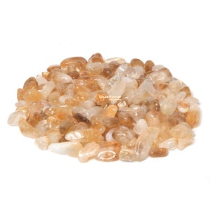 Natural Citrine Polished Chips Crushed Tumbled Stone Crystal Healing Embellishments 100 Grams