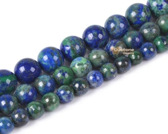 Lapis chrysocolla round ball loose gemstone beads 6mm 8mm 10mm