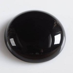25mm Black agate round flatback cab cabochon
