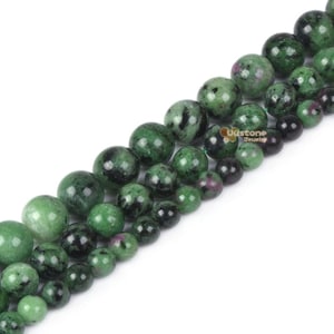 Green ruby zoisite round ball loose beads DIY jewelry making beads strand 6mm 8mm 10mm