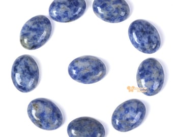 20mm Blu spot jasper ovale flatback cabochon fai da te gioielli fare