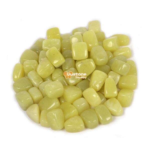 100 grammes de jade olive dégringolé en cristal naturel poli de guérison Pocket Stones Rock Collection