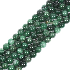 10mm Green Lepidolite round ball loose gemstone DIY jewelry making beads strand 16"