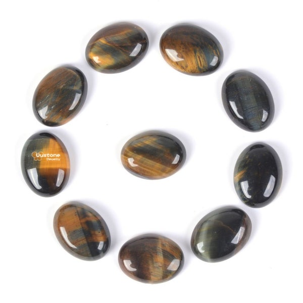 20mm Golden blue tiger eye oval cab cabochon DIY jewelry making