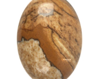 25mm Picture jasper oval flatback cab cabochon