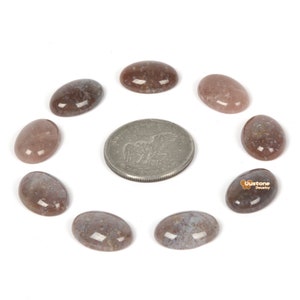 18mm Redish Indian agate gemstone oval cab cabochon image 2